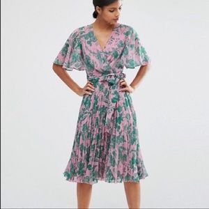 ASOS floral midi wrap dress